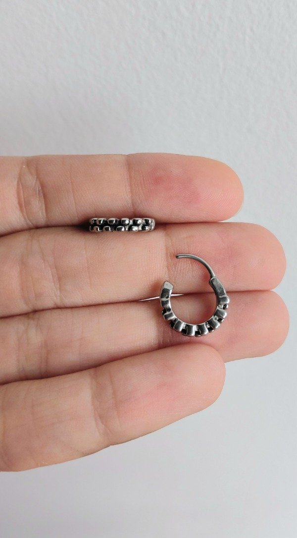 Producto - Piercing de Acero Argollita Clicker 13mm Gruesa (unidad)