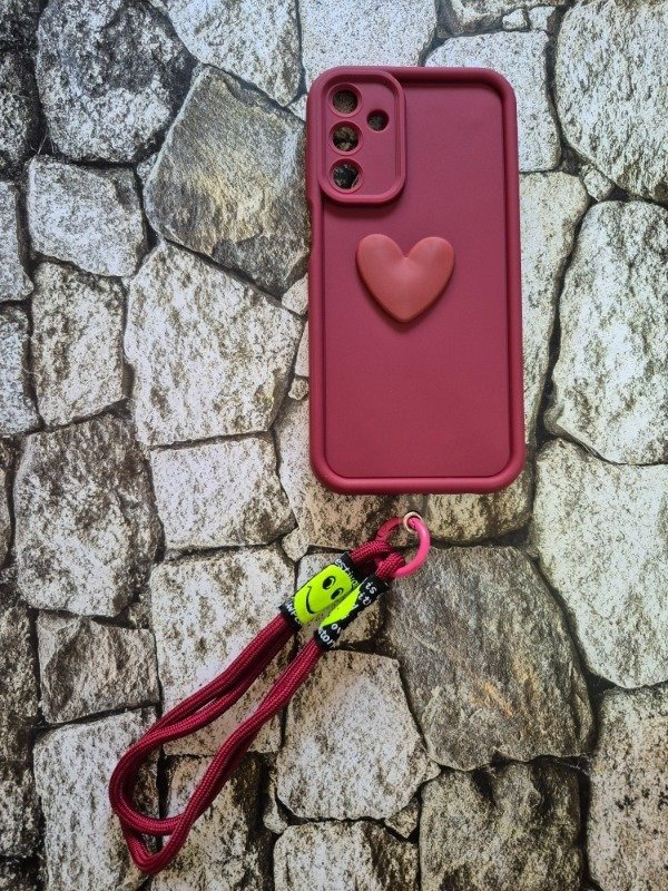 Producto - Funda silicone soft con correa Samsung S24 Fe bordó