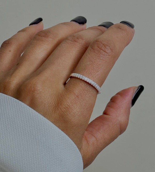 Producto - Anillo medio sin fin plata italiana (N:17)