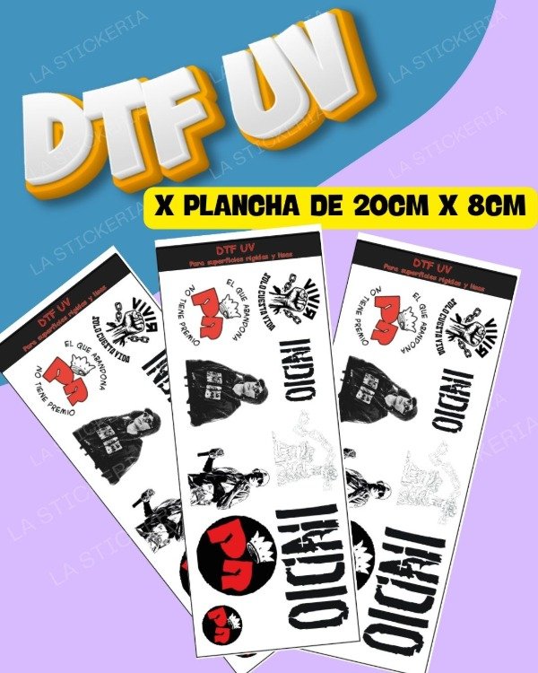 Producto - DTF UV PLANCHA X UNIDAD 20CM X 8CM - PATRICIO REY