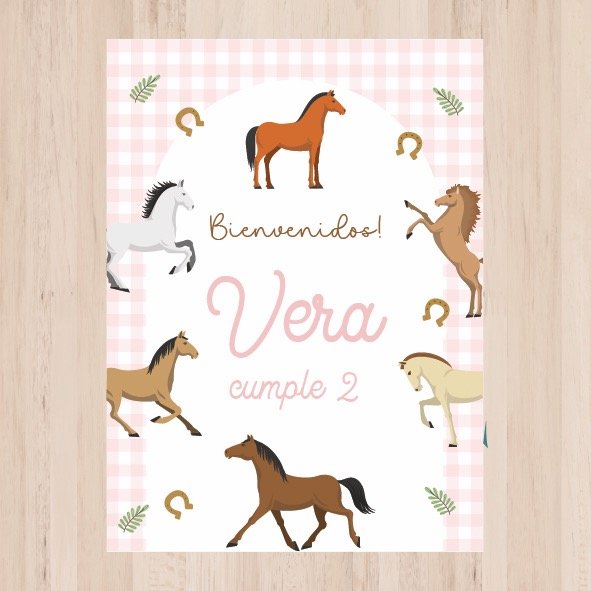 Producto - Lámina Caballo rosa