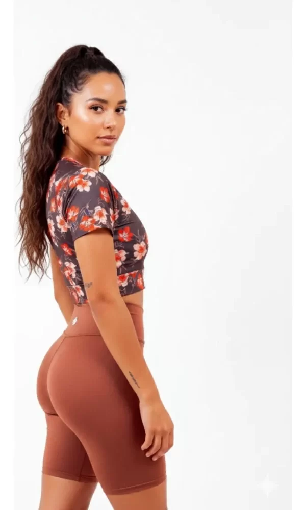 Producto - CROP TOP FLORAL CHOCOLATE - 1