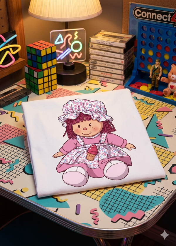 Producto - Remera Mujer Muñeca Pepona Fiorella Helado Rosa