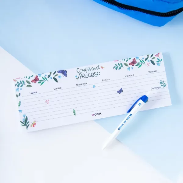 Producto - PLANNER ALARGADO 52 HOJAS MARIPOSAS