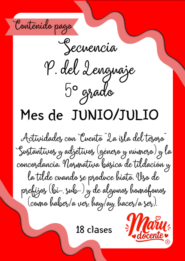 Producto - JUNIO/JULIO PDL QUINTO