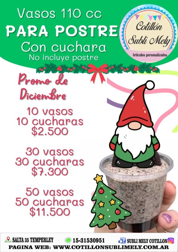 Producto - PROMO VASOS Y CUCHARAS PARA POSTRES