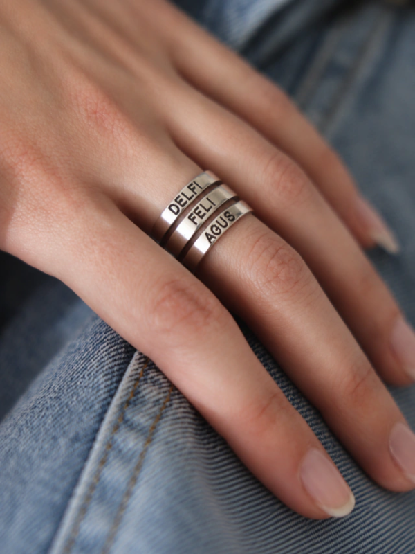 Producto - Anillo cinta calado triple plata 925