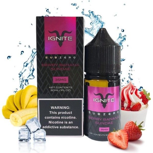 Producto - (NIC SALT) IGNITE SALT 35MG - BERRY BANANA SUNDAE