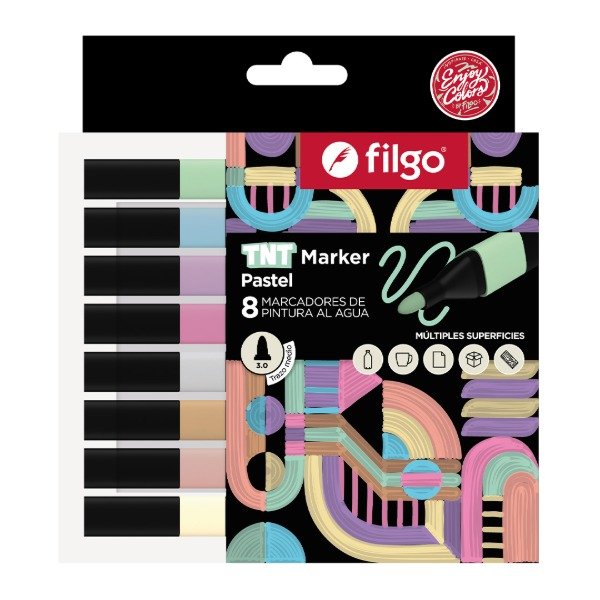 Producto - Marcador FILGO Pintura TNT x 8 Pastel