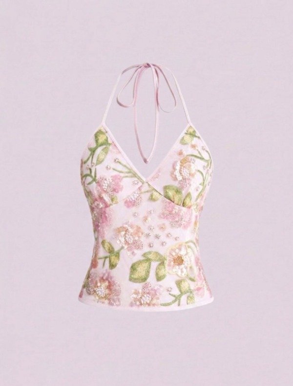 Top Halter Garden Glam