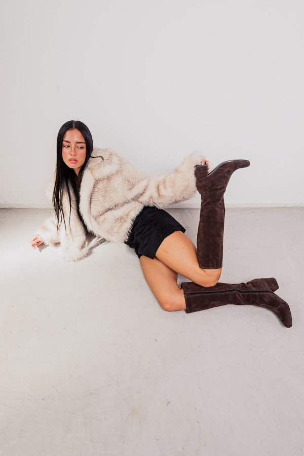 Producto - Botas Pauka simil gamuza chocolate
