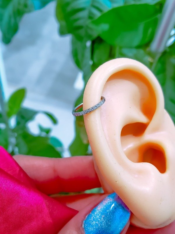 Producto - Solitario 10mm titanio cubic