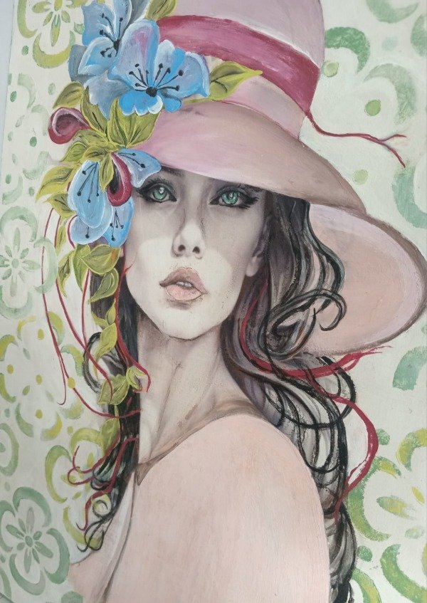 Producto - CUADRO ROSTRO con sombrero