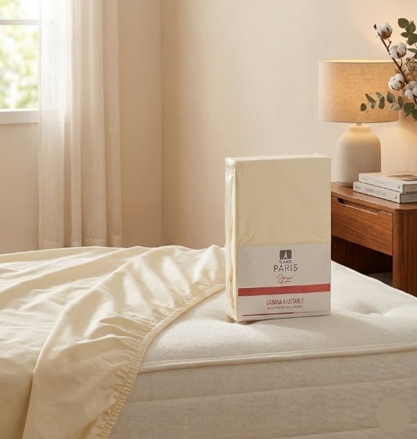 Producto - Sábana Ajustable Paris Basic 2 1/2 Pl. "Natural"