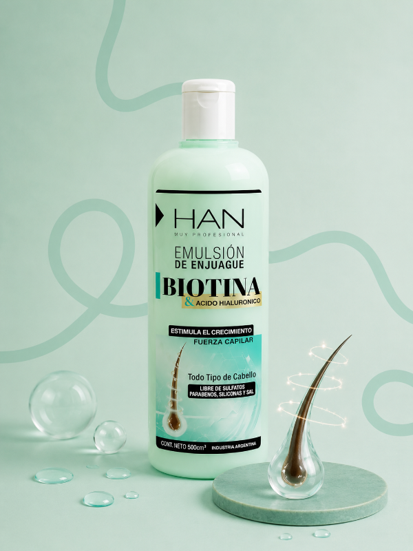 Producto - Acondicionador Biotina y Ácido Hialurónico Fuerza Capilar 500 ml HAN