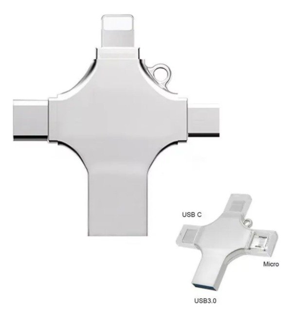 Producto - Pendrive 4 En 1 128gb Memoria Externa Mac Iphone Android Otg