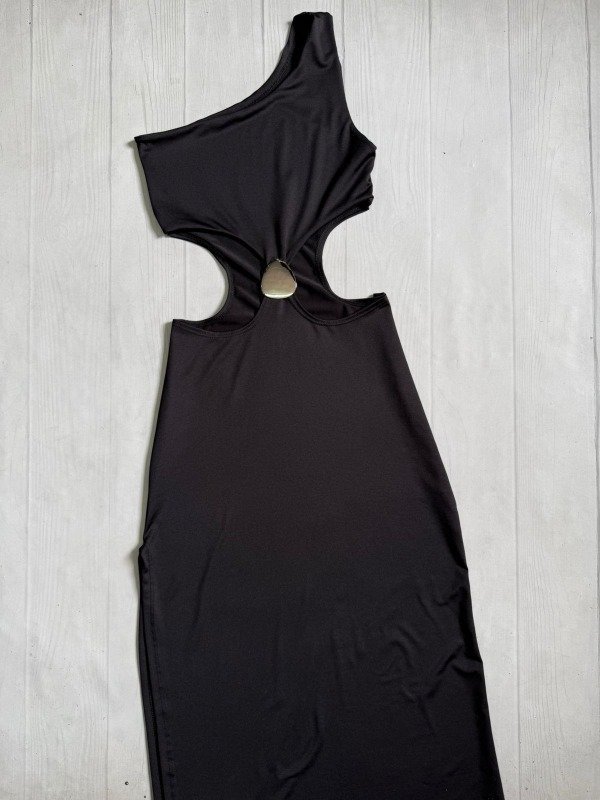 Producto - [8009] Vestido largo 1 hombro cut out doble ''Perlita'' microfibra