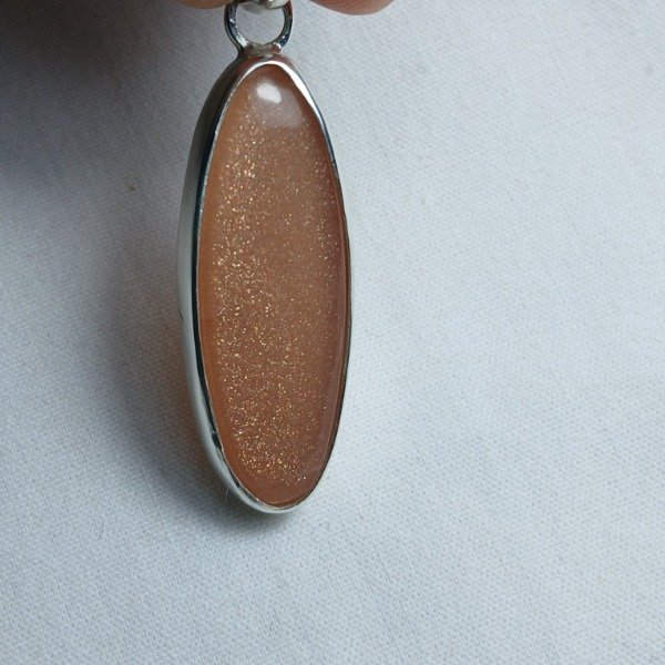 Producto - Dije Plata 925 con Piedra del Sol Alargada (sin cadena) - 1