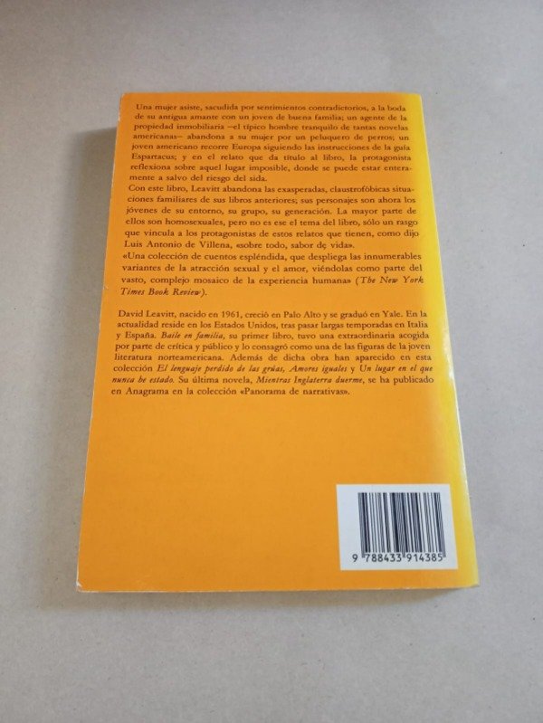 Producto - Un lugar en el que nunca he estado - David Leavit - Anagrama 1994 - 1