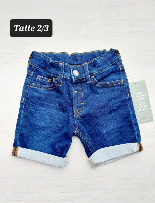 Short jean HyM talle 2/3 azul