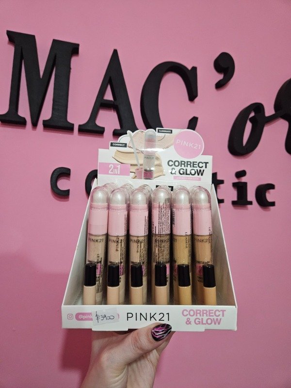 Producto - Corrector liquido +iluminador en barra Pink 21