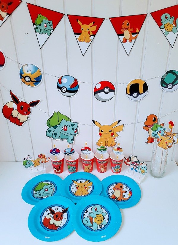 Producto - Pokemon Cotillón Kit Cumpleaños Completo