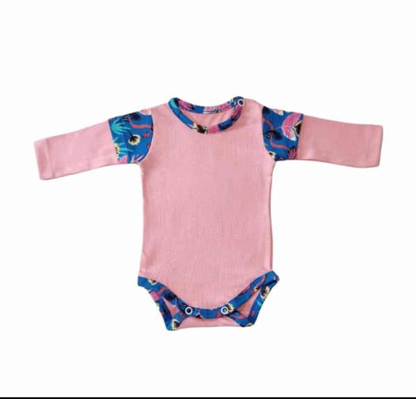 Producto - Body Kururú Flores azules -rosa