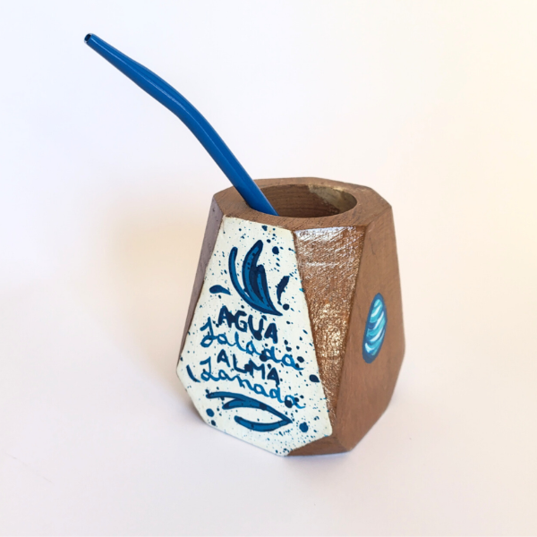 Producto - Mate Geo Azul Agua Salada Alma Sanada