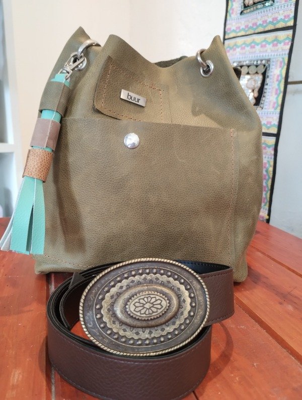 Producto - Cartera cuero verde