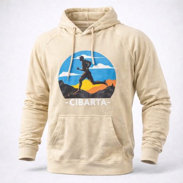 Producto - Canguro CORREDOR Cibarta BEIGE algodon Rustico logo pecho