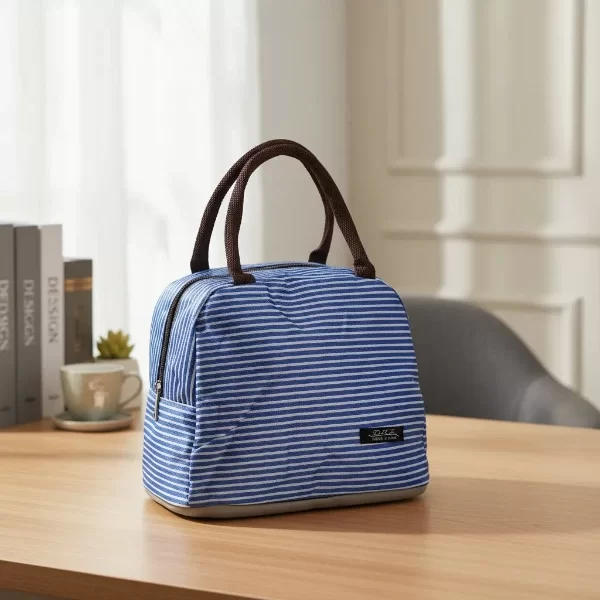 Producto - Lunchera Termica Escolar Azul y Blanca