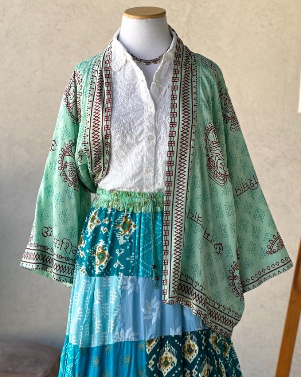 Producto - Kimono Hindi Verde Agua M a XL