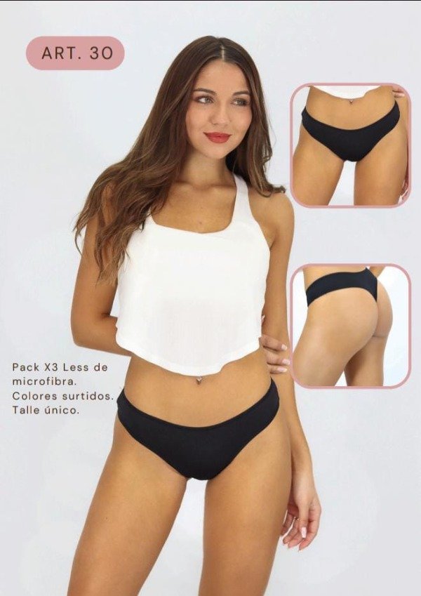 Producto - Pack x3 Colaless Microfibra (Vella30)