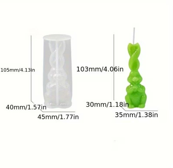 Producto - Molde silicona conejito orejas trenzadas - 3