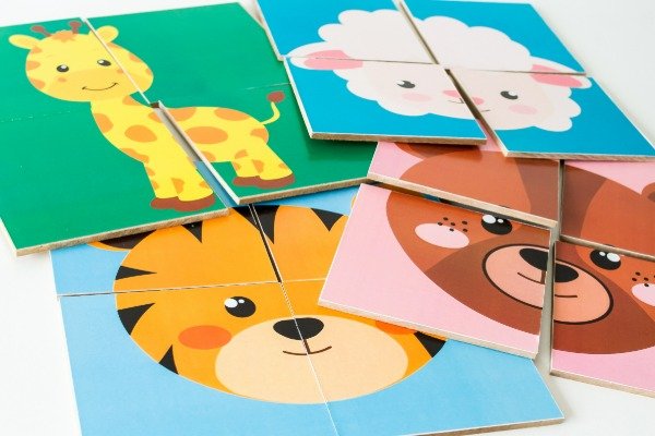 Producto - 4 ROMPECABEZAS 4 PIEZAS JIRAFA, OVEJA, TIGRE, OSITO