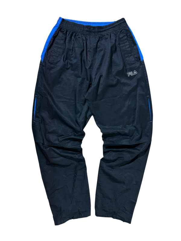 Producto - PANTALON ROMPEVIENTOS FILA NEGRO Y AZUL T:M