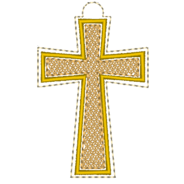 Producto - Matriz de Bordado - Souvenir ITH - Cruz Rejilla - 2