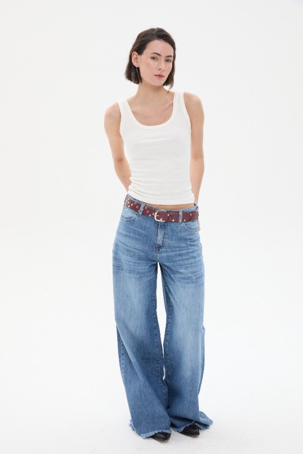 Producto - JEAN DENIM ANCHO DESFLECADO