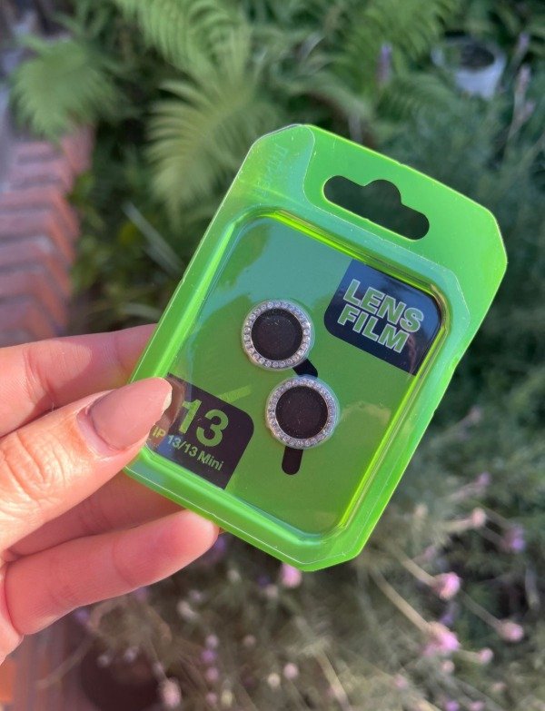 Producto - Iph 13 y iph 13 mini protector de camara straps plateado