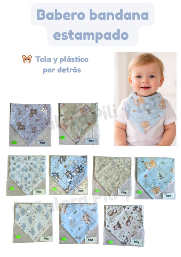 Producto - Babero bandana estampado nene