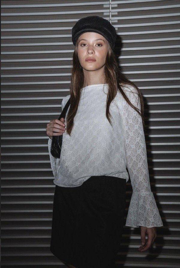 Producto - Blusa de encaje Amorina Blanco y Negro