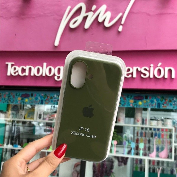 Producto - iPhone 16 Silicone Case Verde Militar