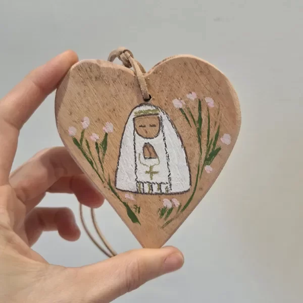 Producto - Corazón de madera Virgencita - 0