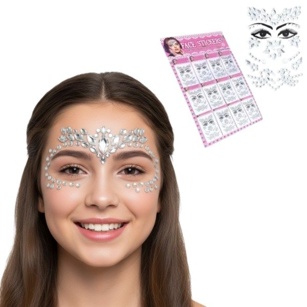 Producto - Pack de 12 Gemas Strass Autoadhesivas Face Stickers