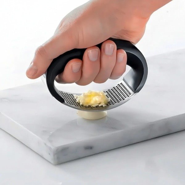 Producto - PICADOR DE AJO JENGIBRE PRENSA TRITURA ACERO INOX 10CM