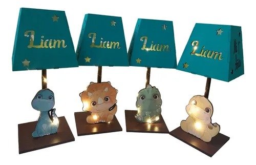 Producto - Centros De Mesa Decorados Dinos Bebe 6u Luz Led - 2