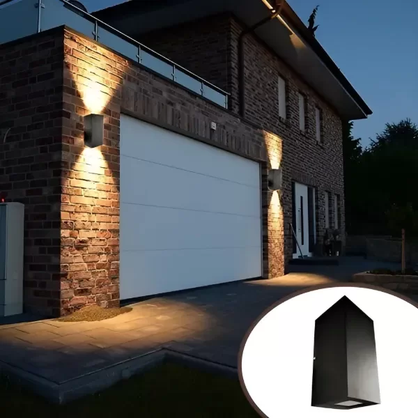 Producto - Aplique Pared Exterior Bidireccional LED Negro - 0