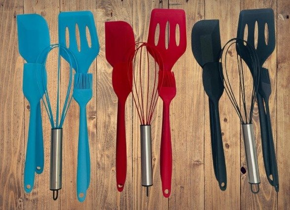 Producto - SET DE UTENSILIOS DE COCINA MAS CESTO MULTIPROPOSITO SURTIDOS
