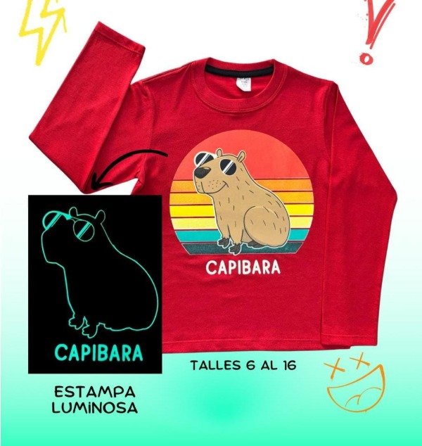 Producto - Remeras manga larga Capibara