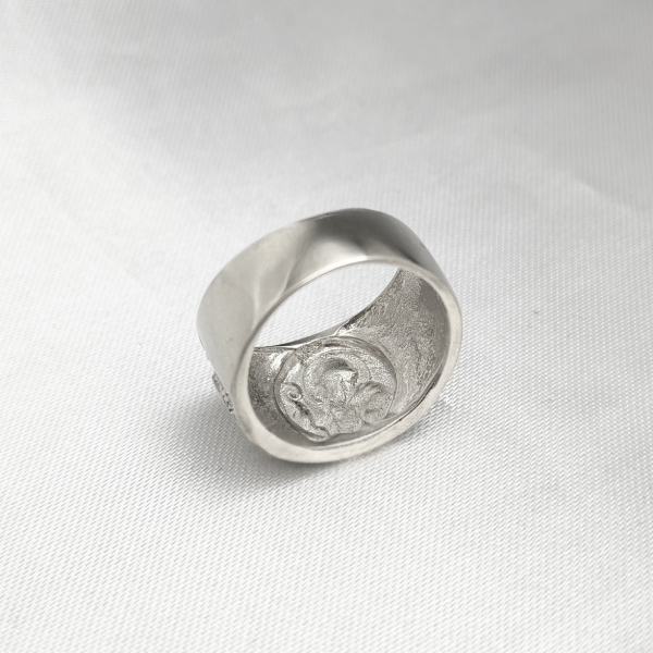 Producto - Anillo San Benito Plata y Oro Ancho - 4